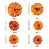 NNETM 10-Piece Artificial Pumpkin Set - Assorted Sizes