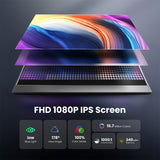 NNETM 15.6" Portable Monitor – 1080P FHD IPS Display with USB-C & Dual Speakers