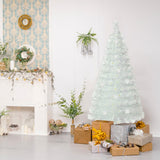 NNECW 150cm Pre-Lit Fiber Optic Christmas Tree with Iridescent Leaves-1.5M