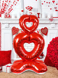 NNEOBA Heart Pedestal Foil Balloon for Weddings