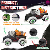 NNEOBA Halloween Inflatable Frankenstein Car with Pumpkin & Ghost