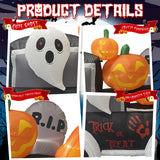 NNEOBA Halloween Inflatable Frankenstein Car with Pumpkin & Ghost
