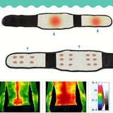NNEOBA Adjustable Self-Heating Magnetic Therapy Waist & Back Support Belt Black