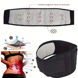 NNEOBA Adjustable Self-Heating Magnetic Therapy Waist & Back Support Belt Black