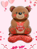 NNEOBA Valentine's Day Heart Bear Balloon Decoration