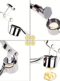 NNEOBA 1PC Stainless Steel Garlic Press – Easy to Use & Washable