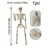 NNEOBA 90cm Glowing Skeleton Decoration with Articulated Joints