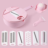 NNEOBA Pink Manual Vegetable Grater – Shred, Chop & Slice with Ease