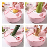 NNEOBA Pink Manual Vegetable Grater – Shred, Chop & Slice with Ease