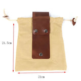 NNEOBA Outdoor Leather Canvas Foraging Bag