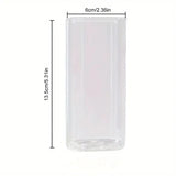 NNEOBA Glass Coffee Mug with Lid & Straw