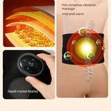 NNEOBA Electric Lumbar Heating Belt Adjustable Waist Massager Black