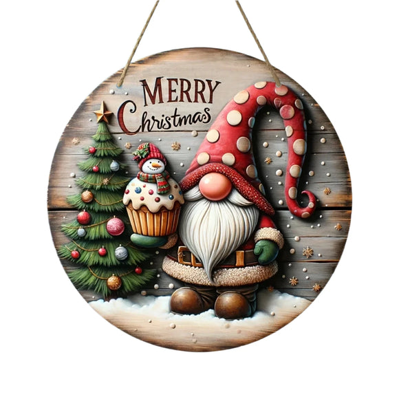 NNEOBA Wooden Merry Christmas Hanging Decoration