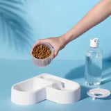 NNEOBA Heart-Shaped Automatic Double Pet Bowl Set