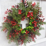 NNEOBA Winter Berry Christmas Wreath with Eucalyptus Leaves