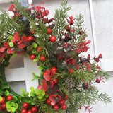NNEOBA Winter Berry Christmas Wreath with Eucalyptus Leaves