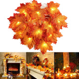 NNEOBA Christmas Decoration Maple Leaf LED Light String Garland