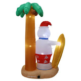 NNEOBA 2.4M Christmas Inflatable Beach Snowman with LED Lights