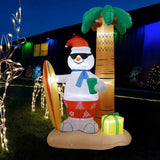NNEOBA 2.4M Christmas Inflatable Beach Snowman with LED Lights