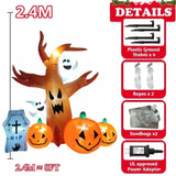 NNEOBA Halloween Inflatable LED Horror Tree Decoration