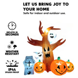 NNEOBA Halloween Inflatable LED Horror Tree Decoration