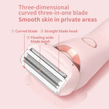 NNEOBA 2 in 1 Waterproof Electric Shaver for Women Painless Hair Removal Pink
