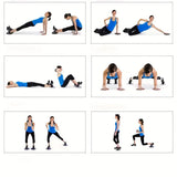 NNETM Pilates Slide Plates Training Ab Exercise Mat (2 pcs)