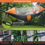 NNEOBA 2-Person Camping Hammock with Mosquito Net & Straps (Orange)