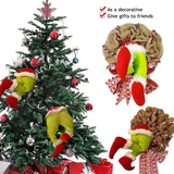 NNEOBA Christmas Thief Burlap Wreath Hoop Decor