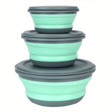 3PCS Silicone Folding Bowls with Lids