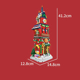 NNEOBA 2023 City Creativity Winter Village Countdown Tower Model Building Blocks