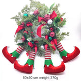 NNEOBA Christmas Wreath Santa Elves Hanging Hoop