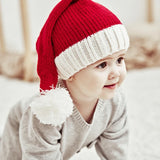 NNEOBA Mom & Baby Set Knitted Christmas Hat Pompom Santa Beanie