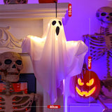NNEOBA 3PCS Glow Ghost Halloween Decoration – Indoor/Outdoor Hanging Horror Prop with Lights