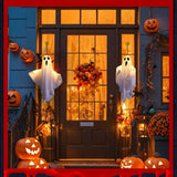 NNEOBA 3PCS Glow Ghost Halloween Decoration – Indoor/Outdoor Hanging Horror Prop with Lights