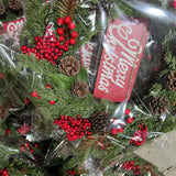 NNEOBA Christmas Wreath Red Berry Vine Door Decoration