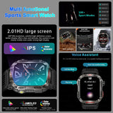 NNEOBA Outdoor Military Smartwatch GPS Bluetooth Call for Men (Black)