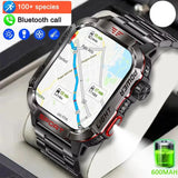 NNEOBA Outdoor Military Smartwatch GPS Bluetooth Call for Men (Black)