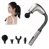 NNEOBA Smart Curved Hook Fascia Gun Electric Handheld Massage Hammer Silver