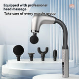 NNEOBA Smart Curved Hook Fascia Gun Electric Handheld Massage Hammer Silver