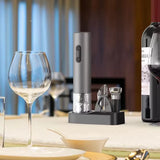 NNEOBA Smart Kitchen Accessories 4-in-1 Electric Wine Opener Gift Set Black