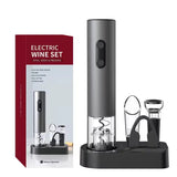 NNEOBA Smart Kitchen Accessories 4-in-1 Electric Wine Opener Gift Set Black