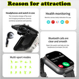 NNEOBA 2-in-1 Smart Watch with Earphones Bluetooth GPS (Black)