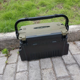 NNETM Double-Layer Outdoor Storage Box with Adjustable Dividers
