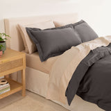 Royal Comfort - Balmain 1000TC Bamboo cotton Quilt Cover Sets (King) - Pewter-1927503861438877697