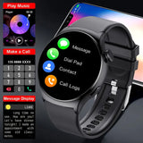 NNETM Black Silicone Smart Watch with Wireless Call and Sports Mode