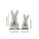 NNETM 2pcs Fluffy Bunny Easter Decoration Set