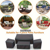 NNETM Outdoor Patio Furniture Covers Waterproof & Durable (4PCS)