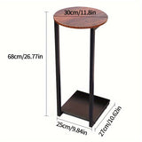 NNETM Double-Layer Metal Frame Storage Side Table