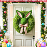 NNETM Easter Bunny Wreath Hanging Banner for Farmhouse Decor